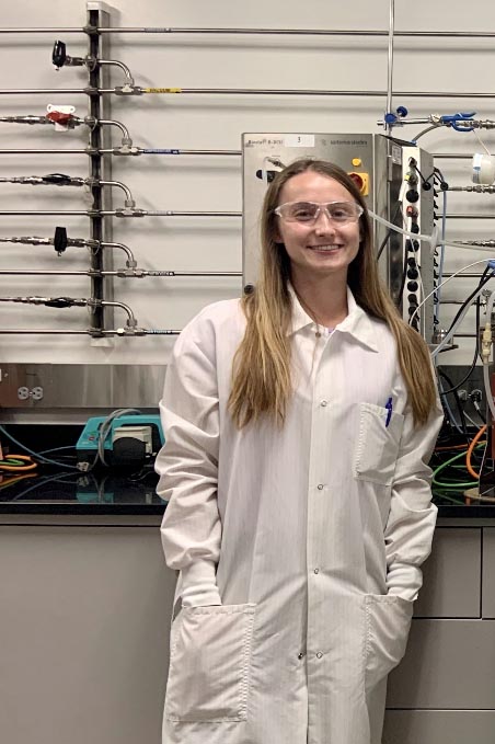 Alexandria Gilbert conducted animal vaccine research and development during an internship with Merck Animal Health. (Submitted photo)