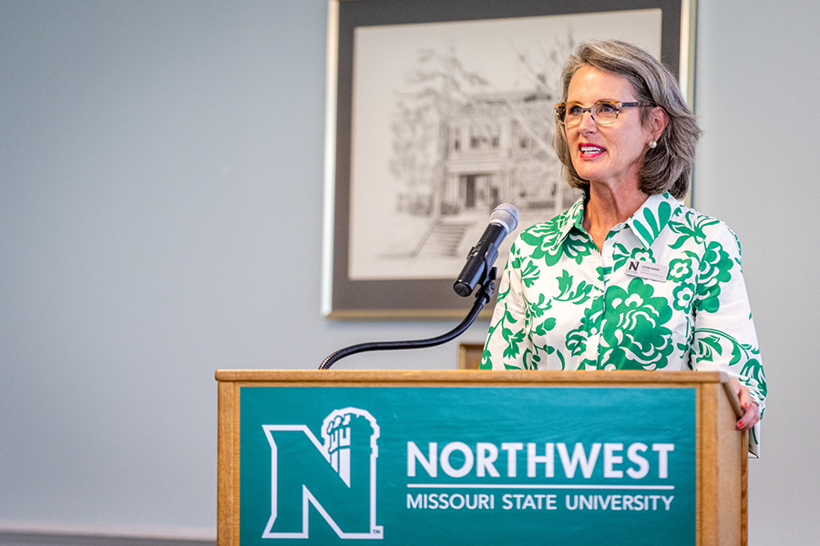 Leisha Barry joined the Northwest Foundation Board in 2017 and is in the second of her two-year term as president. (Photo by Todd Weddle/Northwest Missouri State University)