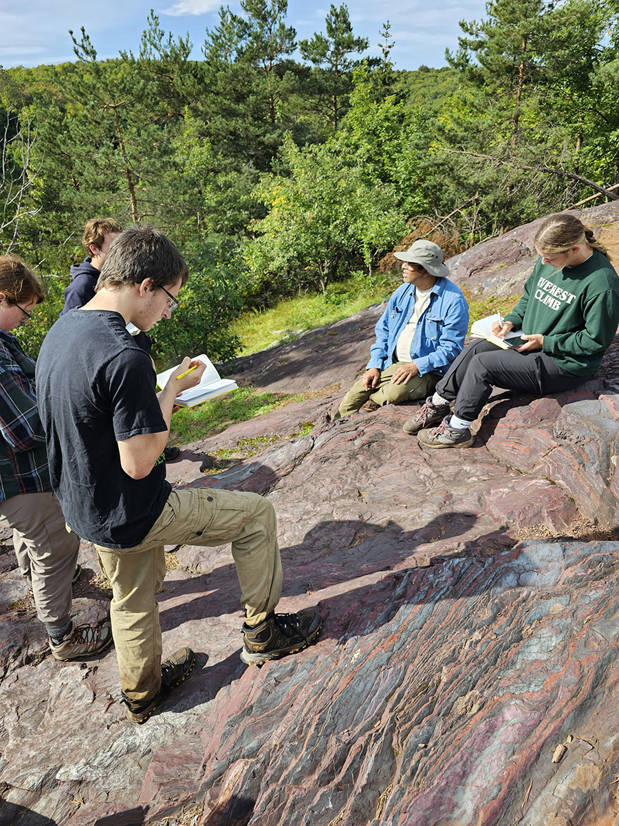 Northwest students made several stops throughout the travel experience to search for fossils and study geological features.