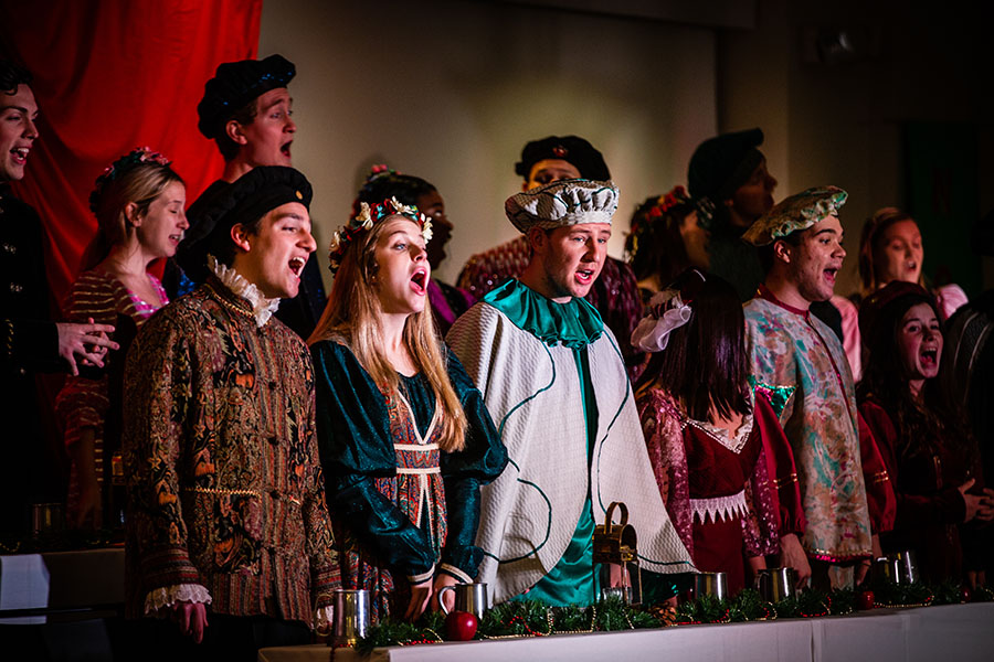 Northwest's Yuletide Feaste is a holiday tradition that features with an elegant royal meal and performances by the Madraliers chamber choir, the Royale Brass Quintet and the Renaissance Recorder Consort.