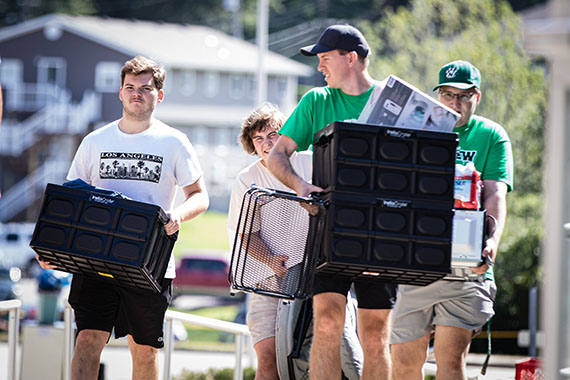 Northwest students moving out of their residences at the conclusion of the fall semester are encouraged to donate unwanted items and help reduce landfill waste by participating in the biannual Big Green Move Out. (Chandu Ravi Krishna/Northwest Missouri State University)