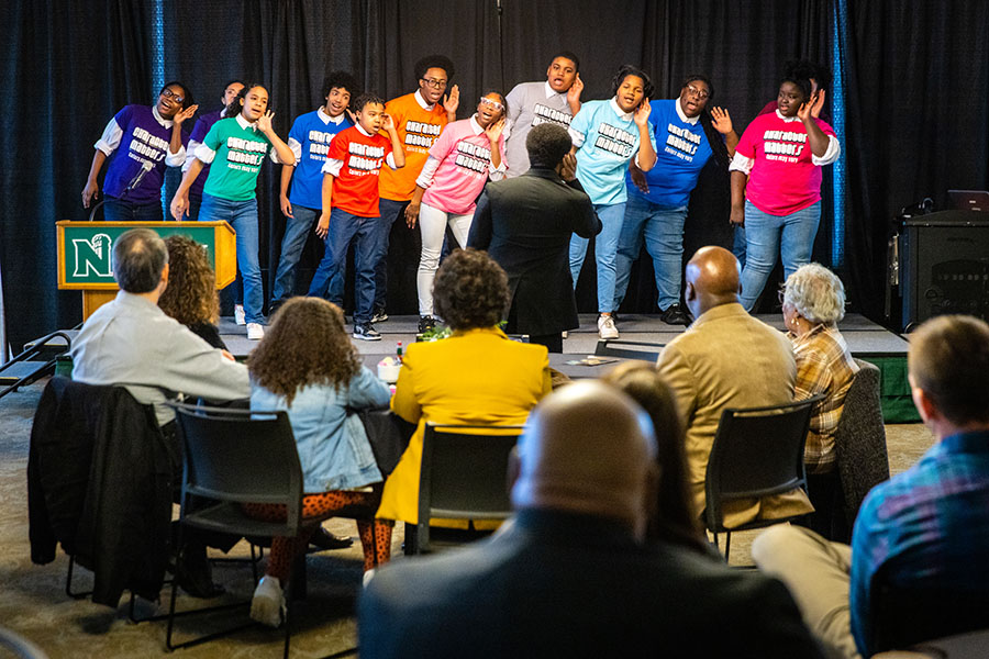 The Kansas City Boys and Girls Choir performed during last year's Peace Brunch. (Photo by Todd Weddle/Northwest Missouri State University)