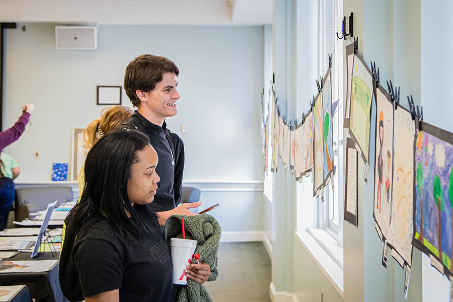Artwork exhibited during I Will Listen comprises a variety of media. (Photo by Chandu Ravi Krishna/Northwest Missouri State University)