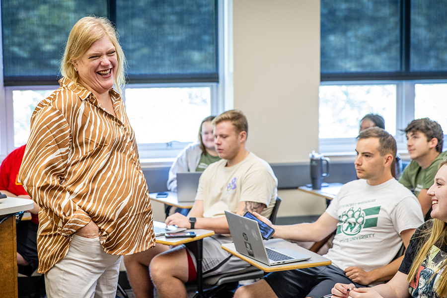 Stancy Bond, a Northwest senior instructor of English, will give the keynote address when the University hosts the District I Future Business Leaders of America Conference. (Photo by Todd Weddle/Northwest Missouri State University)