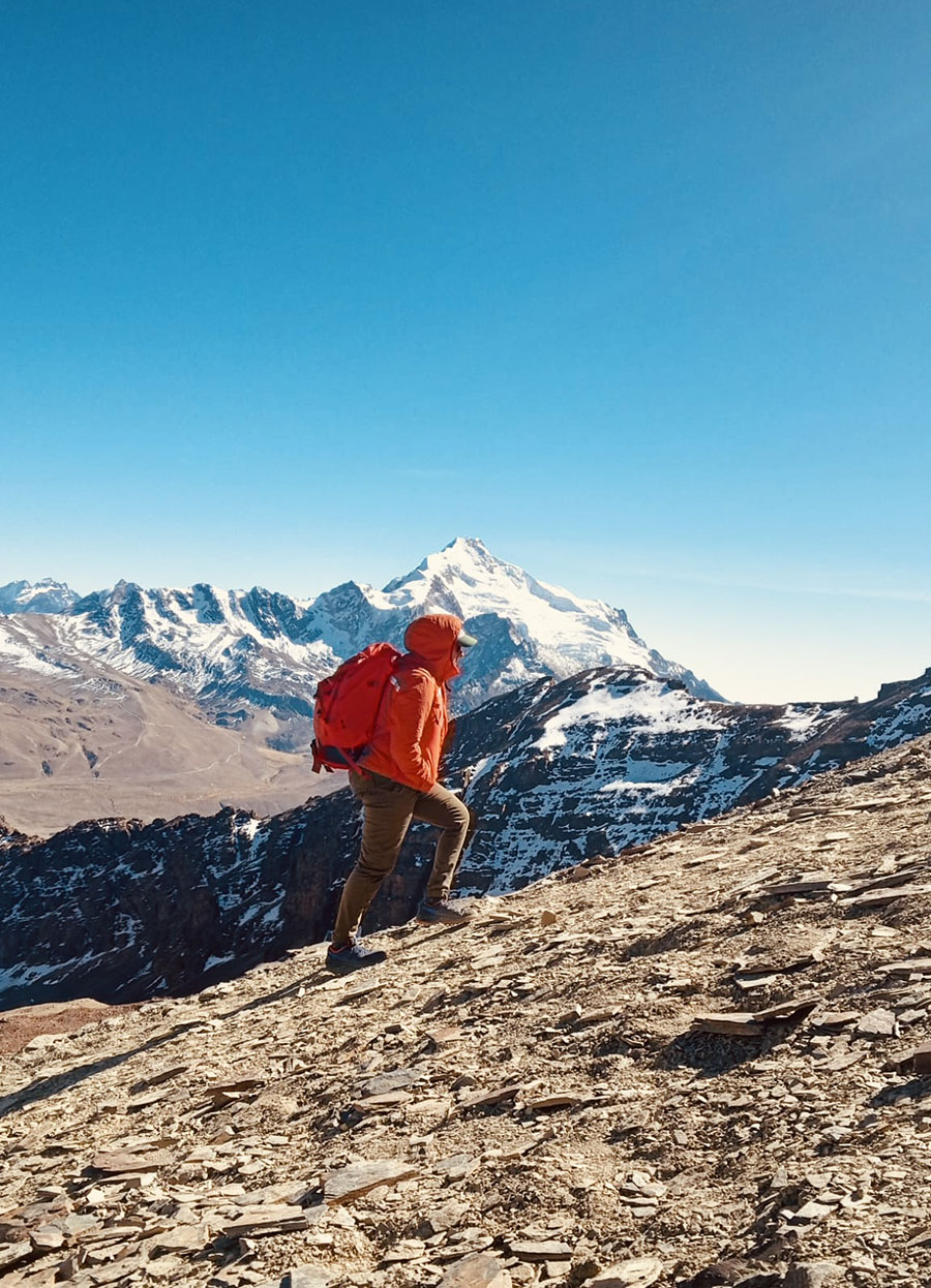 Dr. Nina Adanin is pictured hiking in Bolivia last summer.