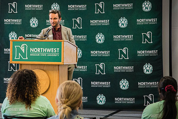 Dr. Tyler Tapps, Northwest's assistant vice president of student affairs for health and well-being, spoke during last year's "I WIll Listen" event at Northwest.