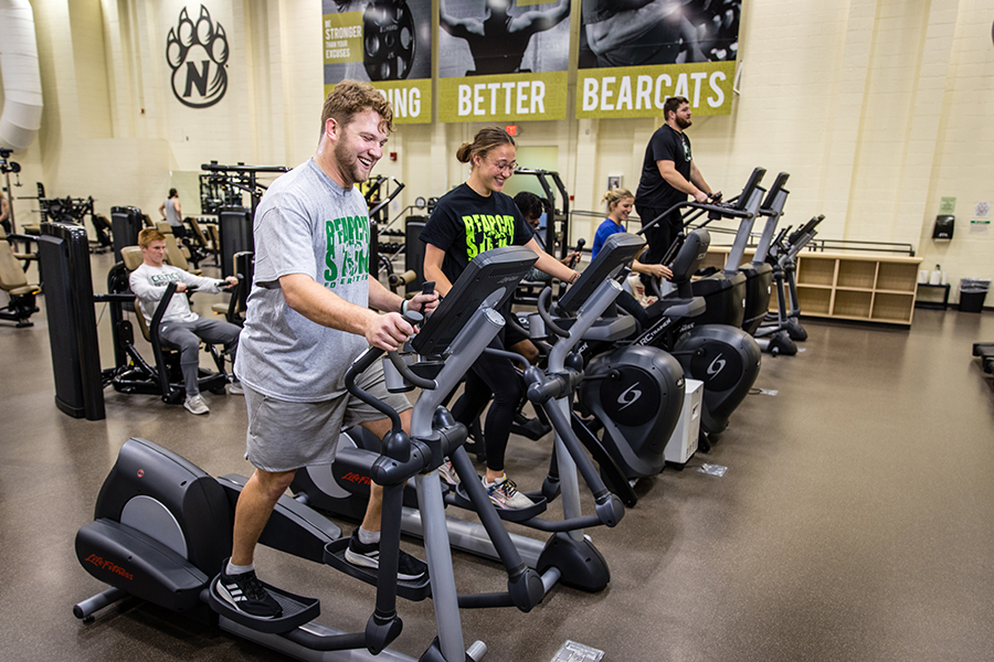 Northwest students and employees have numerous opportunities to participate in recreation activities, including at the Robert and Virginia Foster Fitness Center. (Photo by Lauren Adams/Northwest Missouri State University)