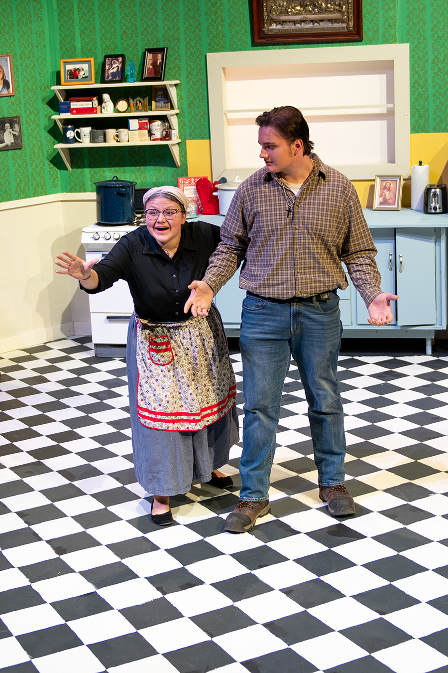 Billie McCoy (right) portrayed Clara in Theatre Northwest's production of “Miracle on South Division Street” in March. (Submitted photo) 