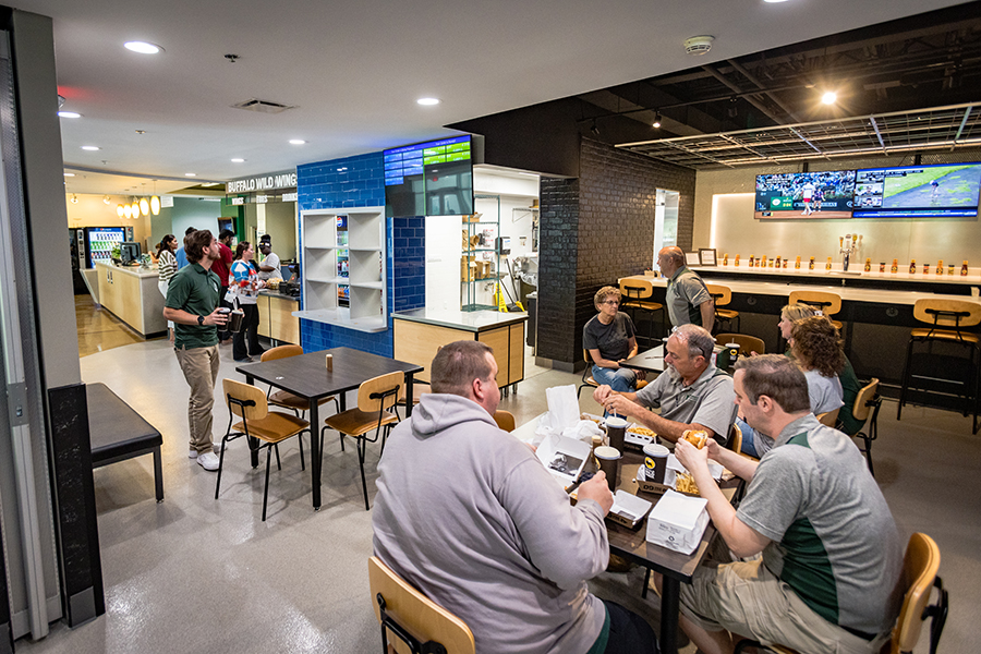 Buffalo Wild Wings Go on the Northwest campus offers the restaurant's classic menu items for takeout or a dine-in experience. (Photos by Lauren Adams/Northwest Missouri State University)