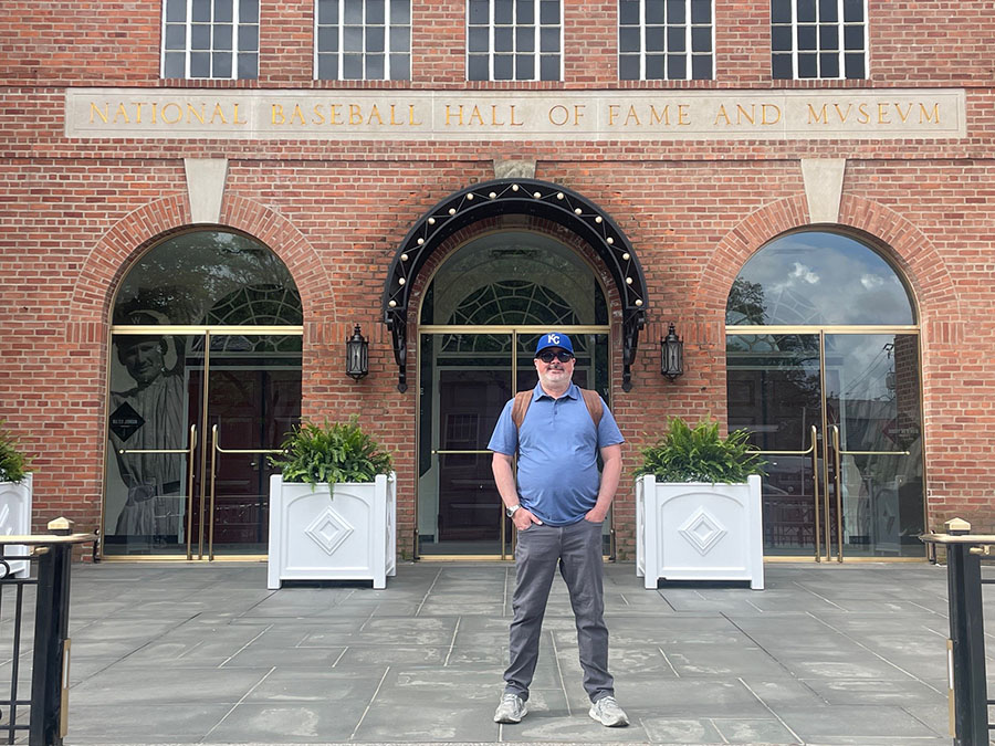 Dr. Richard Black is pictured outside the National Baseball Hall of Fame and Museum in Cooperstown, New York. (Submitted photo)