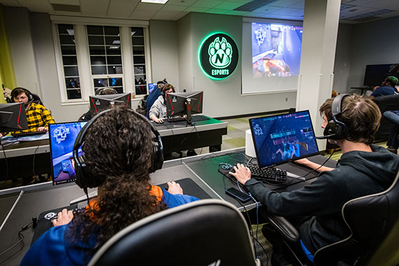 Northwest's Esports Lab provides a space for students to participate in gaming activities while fostering connections and enhancing skills in team-building, communication and problem-solving. (Northwest Missouri State University photo)