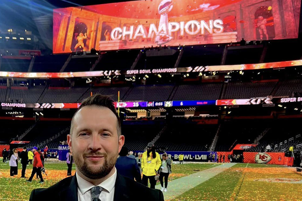 Super opportunities: Mass media alumni report from NFL’s brightest stage