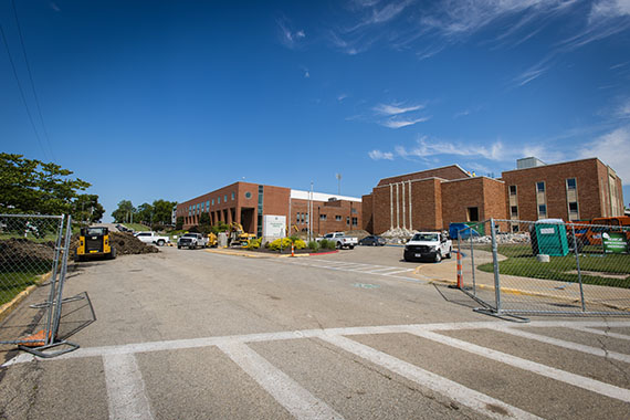 The redesign of a crosswalk at College Avenue will coincide with Northwest's renovation of Martindale Hall. (Photo by Lauren Adams/Northwest Missouri State University)