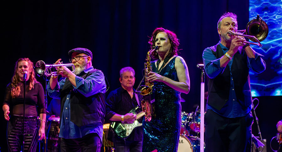 Dr. William Richardson performs regularly on trumpet with The Phil Collins Experience. (Photo by Jerry Watson) 