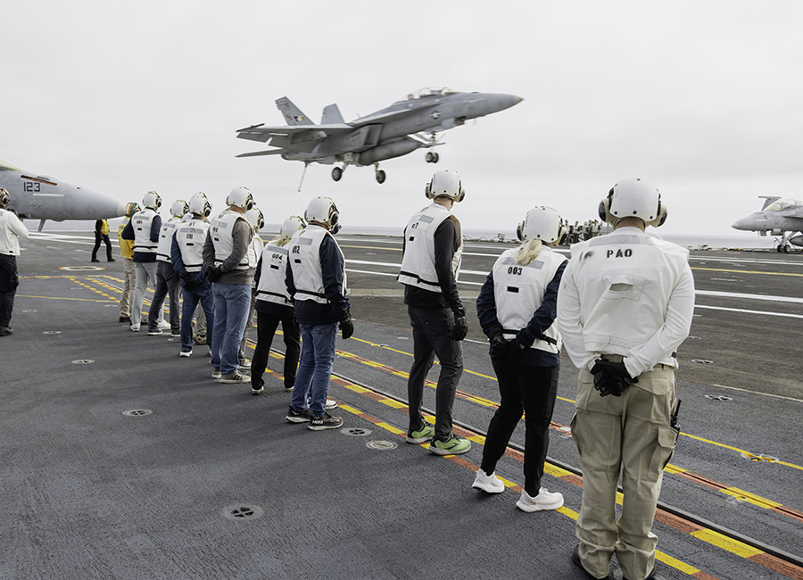 Northwest President Dr. Lance Tatum recently joined civic, education and business leaders aboard the USS George Washington as a participant in the participate in the U.S. Navy’s Distinguished Visitor program. (Photos provided by USS George Washington)