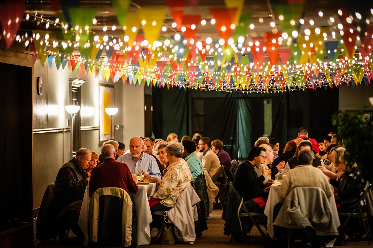 Students studying food and nutrition annually host Friday Night Cafés that serve up internationally inspired meals and décor for the Northwest community. (Photos by Todd Weddle/Northwest Missouri State University)