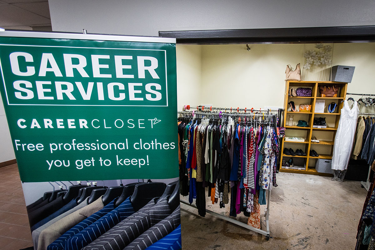 The Career Closet offers professional clothing and accessories to Northwest students at no cost. (Photo by Lauren Adams/Northwest Missouri State University)