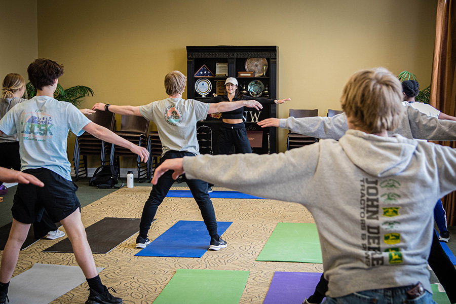 I WIll Listen includes an exercise room with activities that include meditation, yoga and circuit training. (Photo by Chandu Ravi Krishna/Northwest Missouri State University) 