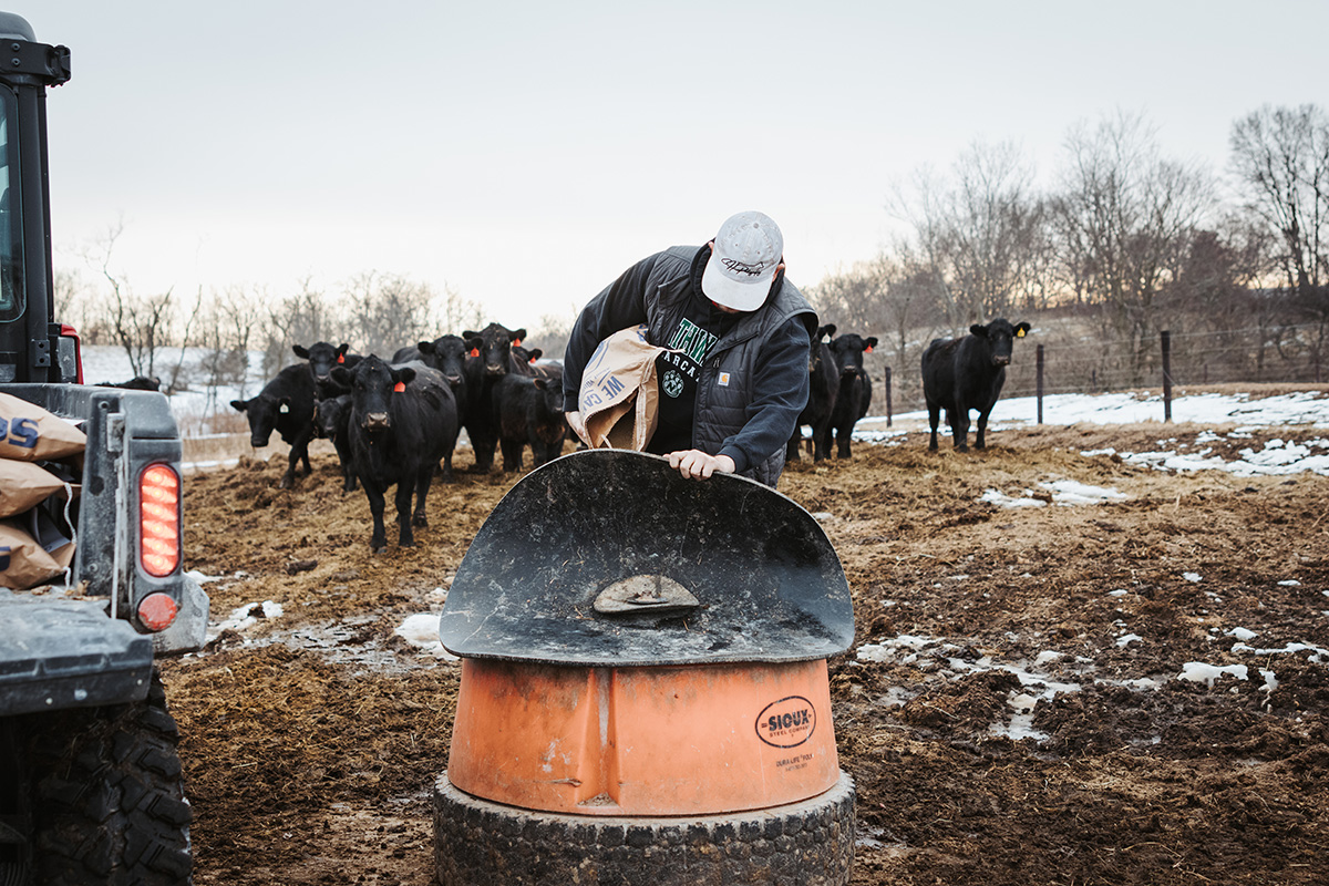 Cole Hunter set his camera to capture this photo of himself as he worked on his family farm. (Photo by Cole Hunter) 
