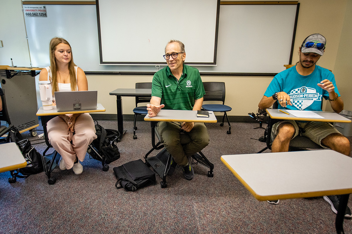 Dr. John Gallaher, a professor in Northwest's Department of Language, Literature and Writing, teaches poetry, in addition to composition and literature courses. (Photo by Todd Weddle/Northwest Missouri State University)