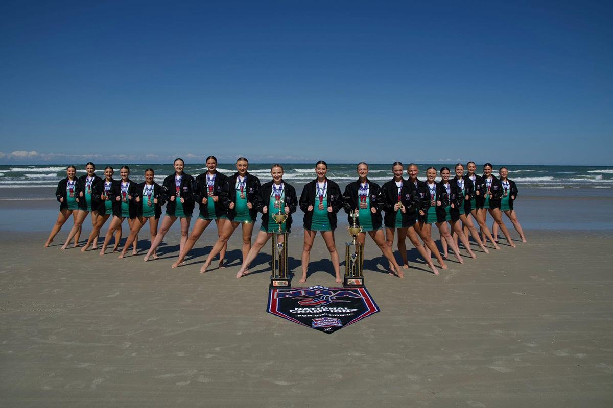 The Bearcat Steppers dance team competed at the National Dance Association College National Championships in Daytona Beach, Florida, where they earned a national championship in the Division II Pom category. (Submitted photo)