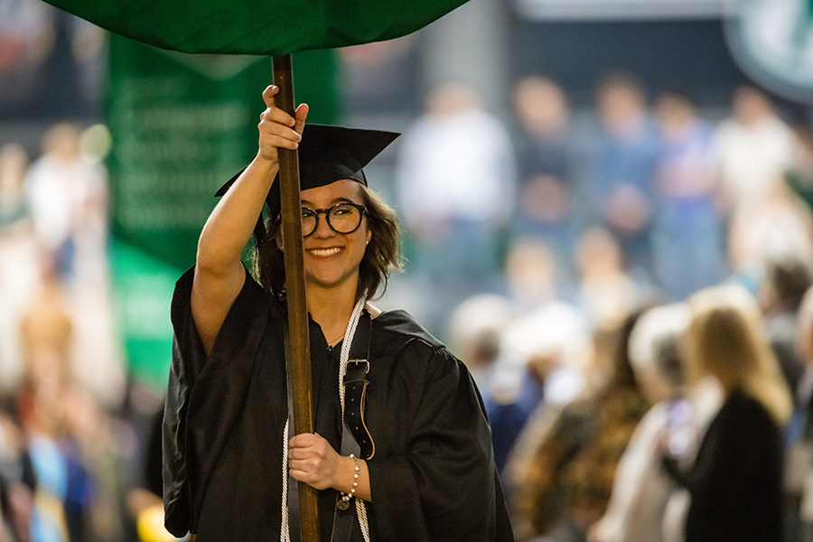 Kuhnert graduated cum laude from Northwest this spring with a bachelor’s degree in mass media with a multimedia journalism emphasis. (Photo by Todd Weddle/Northwest Missouri State University)