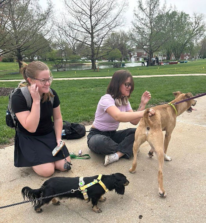 Northwest's Psi Chi members volunteered at the New Nodaway Humane Society and hosted a Playtime With Puppies event, among other activities during the 2024-25 academic year. (Submitted photo)
