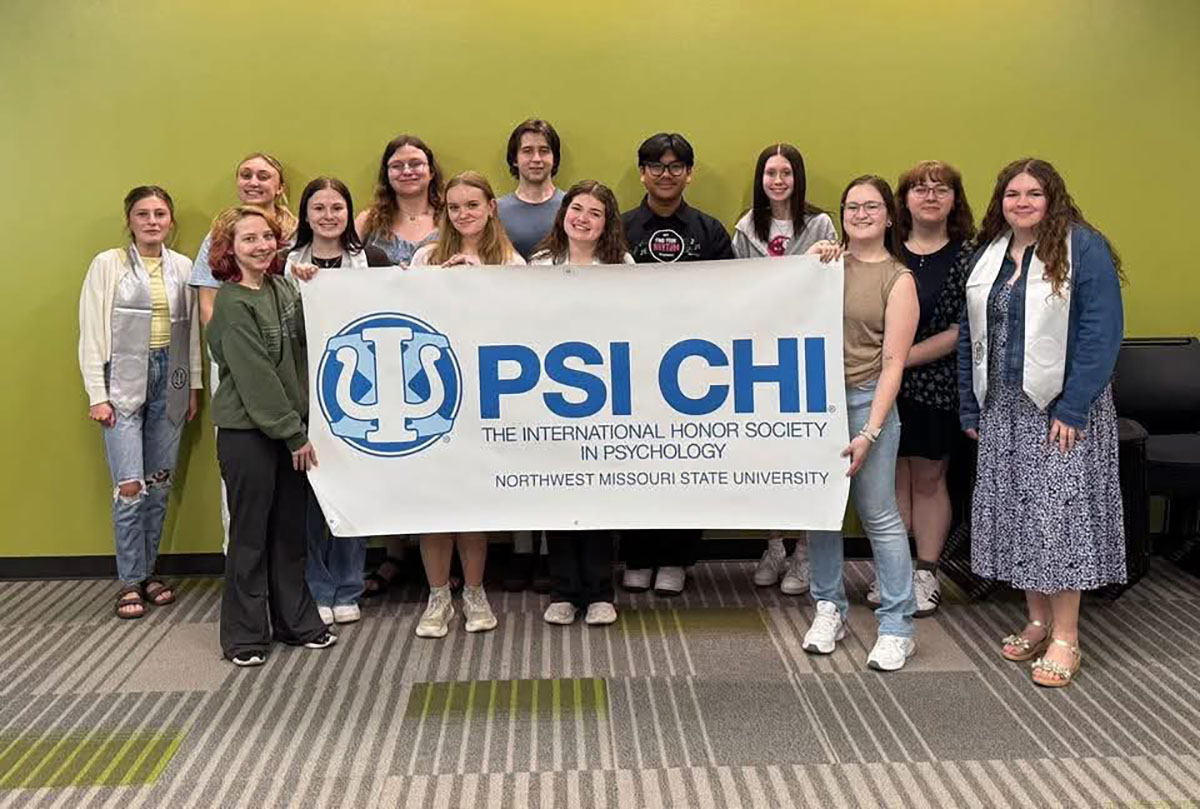 The Northwest chapter of Psi Chi, pictured at its spring celebration in April, has been designated as a Model Chapter for 2024-25. (Submitted photo)