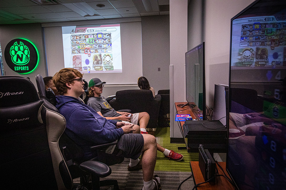 About 150 students are active in Northwest's Esports Club, which sponsors gaming activities in the University's Esports Lab. (Photo by Chandu Ravi Krishna/Northwest Missouri State University)