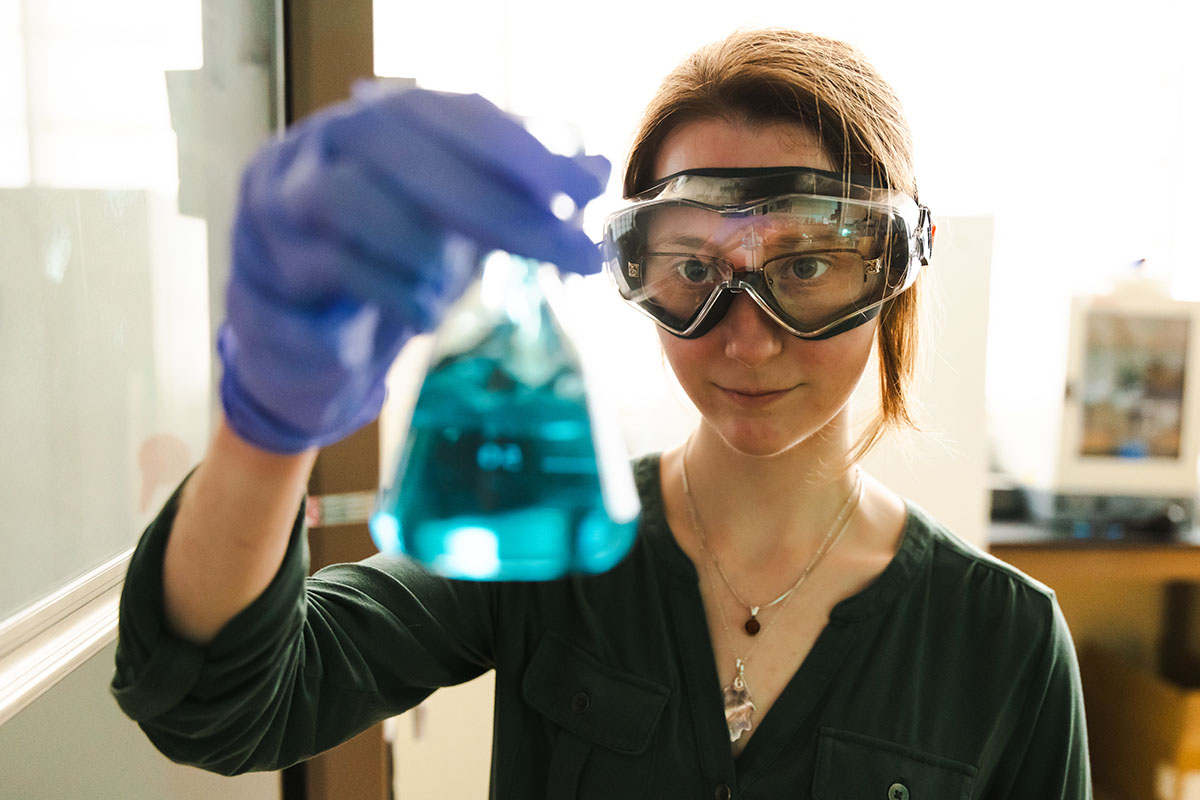With an interest in chemistry, Kiersten Buck took advantage of research opportunities on and away from the Northwest campus. (Photo by Lilly Cook/Northwest Missouri State University) 