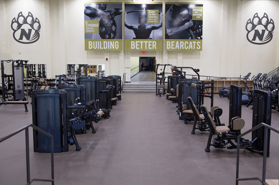 Main exercise floor from entrance - August 24, 2015 (Photo by University Photography)