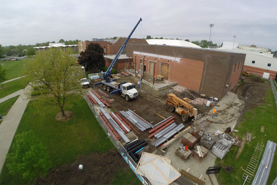Construction on May 8, 2015 (Photo by University Photography)