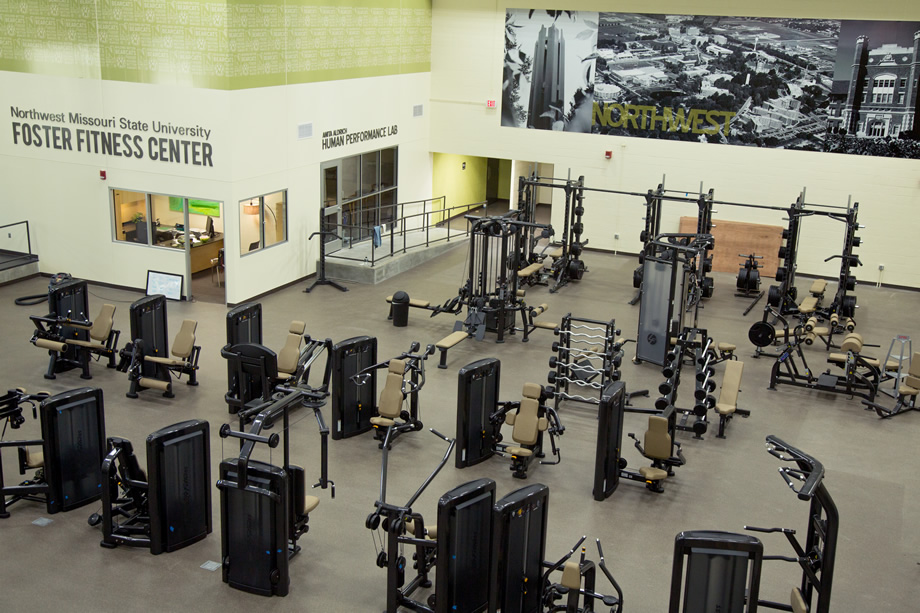 Main exercise floor from mezzanine - August 24, 2015 (Photo by University Photography)