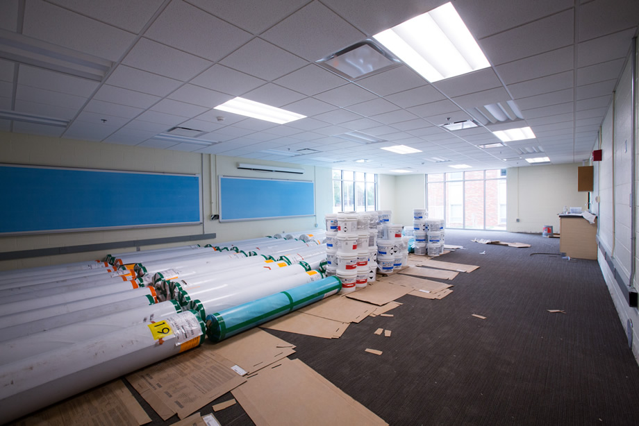 New classroom inside the Foster Fitness Center - July 20, 2015 (Photo by University Photography)