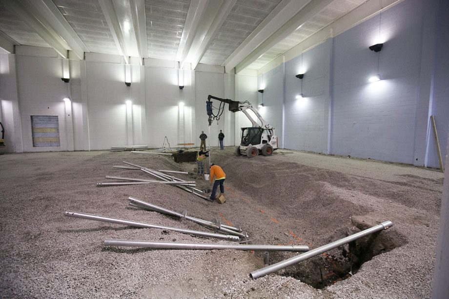 Construction on January 22, 2015 (Photo by University Photography)