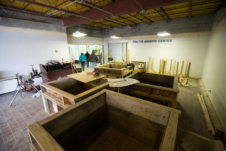 Construction on January 22, 2015 (Photo by University Photography)