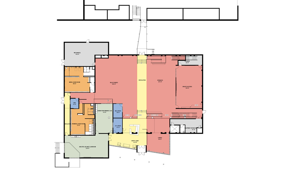 Floor plan (Photo by University Photography)